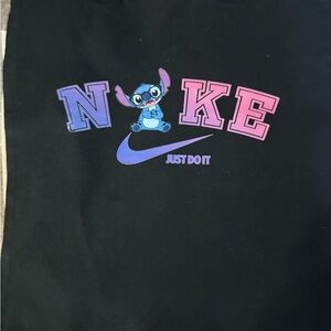 Nike Black Tote with Blue Stitch and Purple-Pink Logo